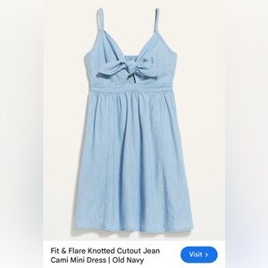 Old navy EUC women’s fit and flare light wash jean mini dress size XXL